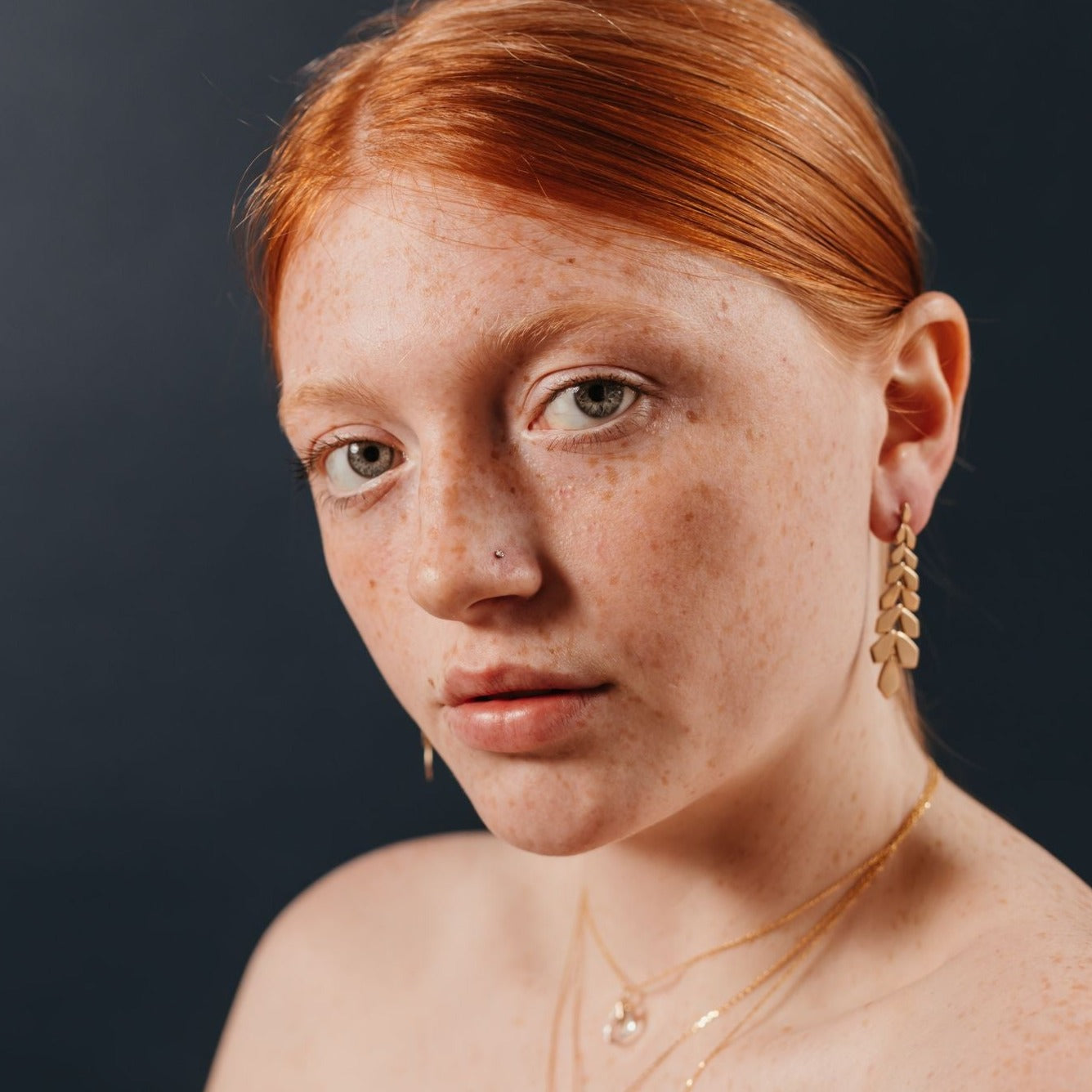 Weeping Willow Earrings in 14k Gold