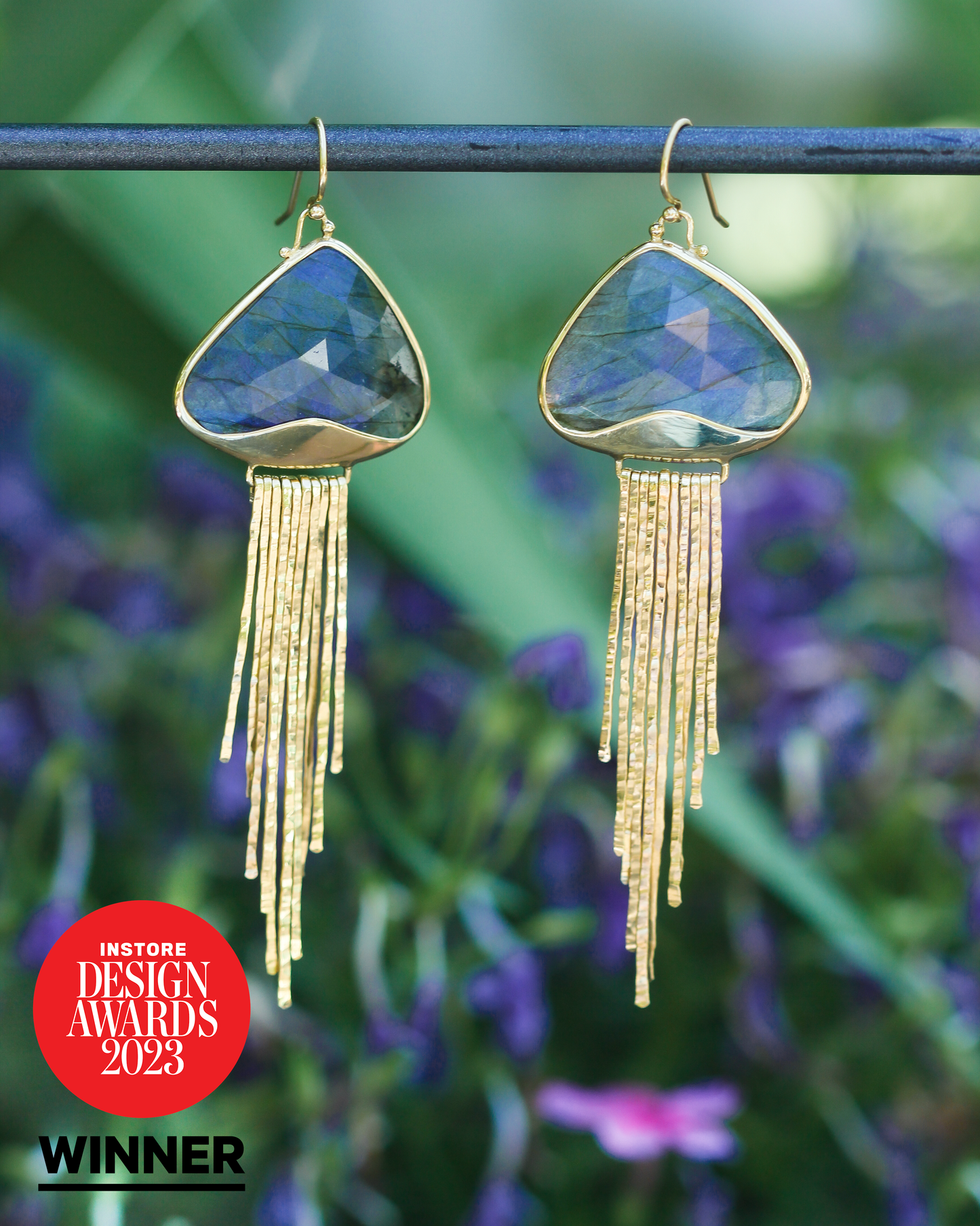 
                  
                    Jellyfish Earrings in Labradorite and 18k Gold
                  
                