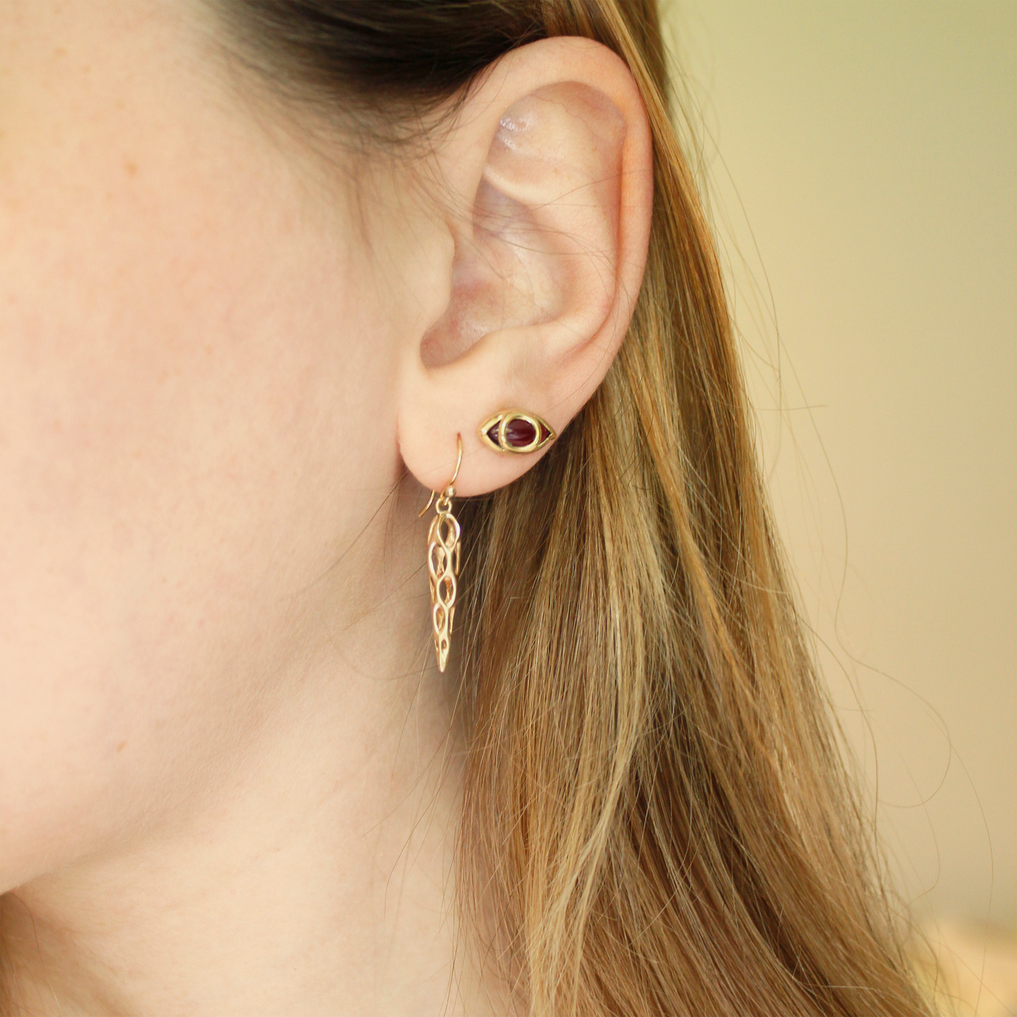 Cholla Earrings in 14k Gold