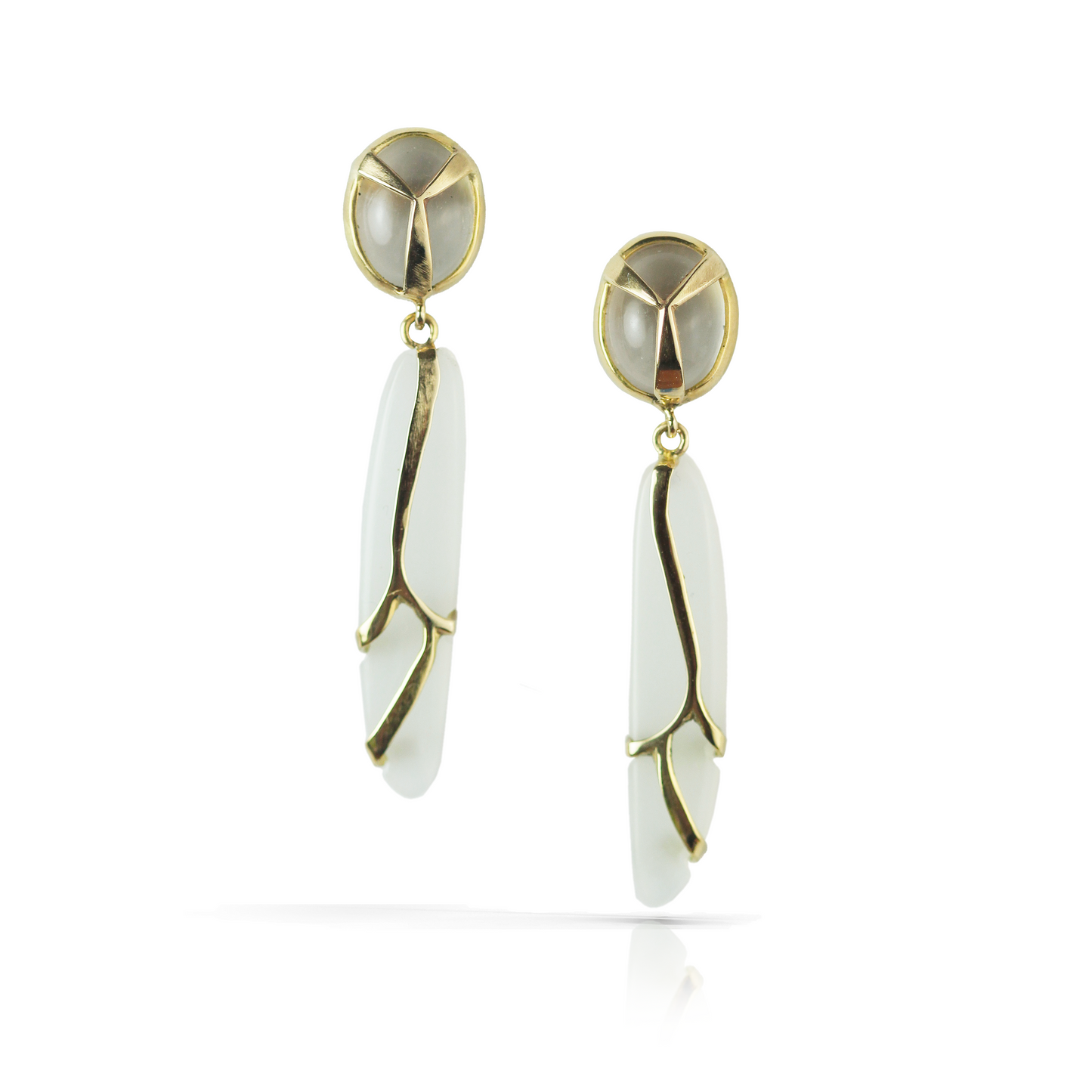 Medley Earrings in Moonstone & 18k Gold