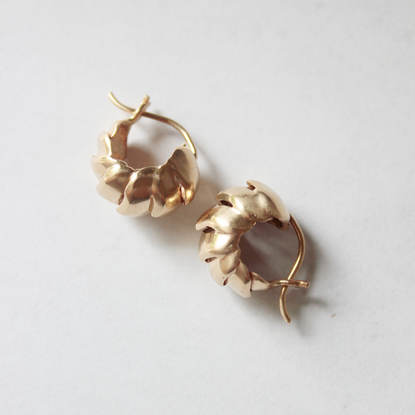 Roly Poly Huggie Earrings in 14k Gold