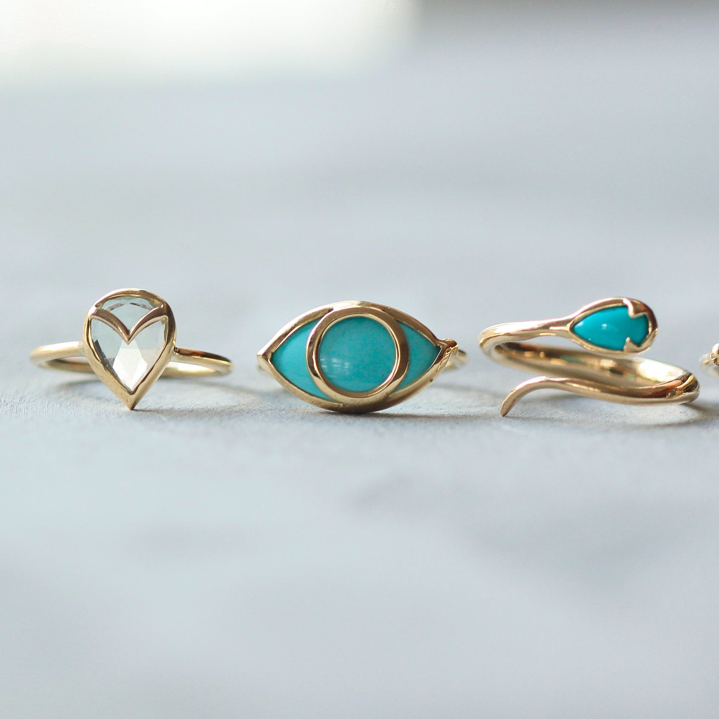 Third Eye Ring in Turquoise and 18k Gold