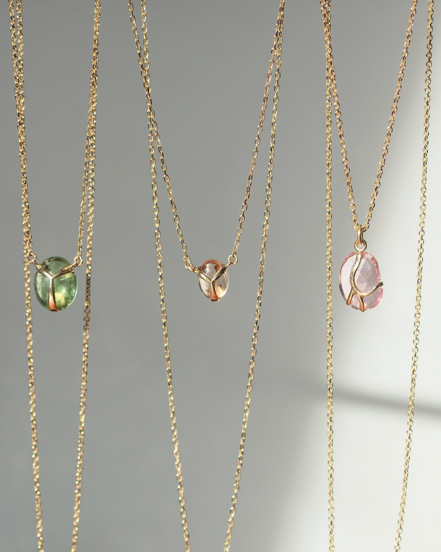 Butterfly Pendant in Pink Tourmaline and 18k Gold