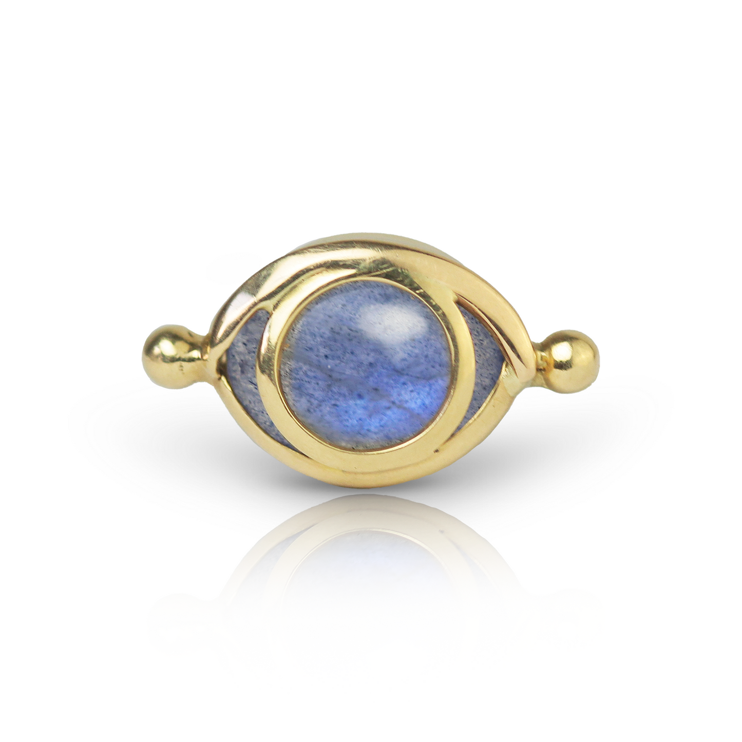 Third Eye Ring in Labradorite and 18k Gold