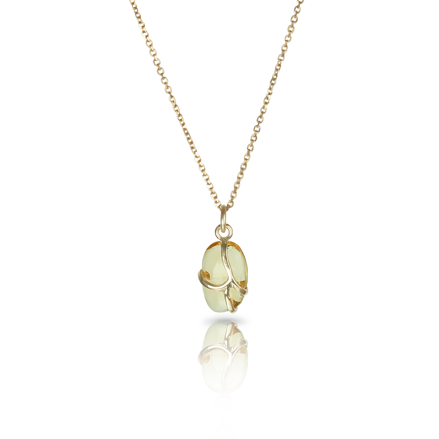 Butterfly Charm in Citrine and 18k Gold