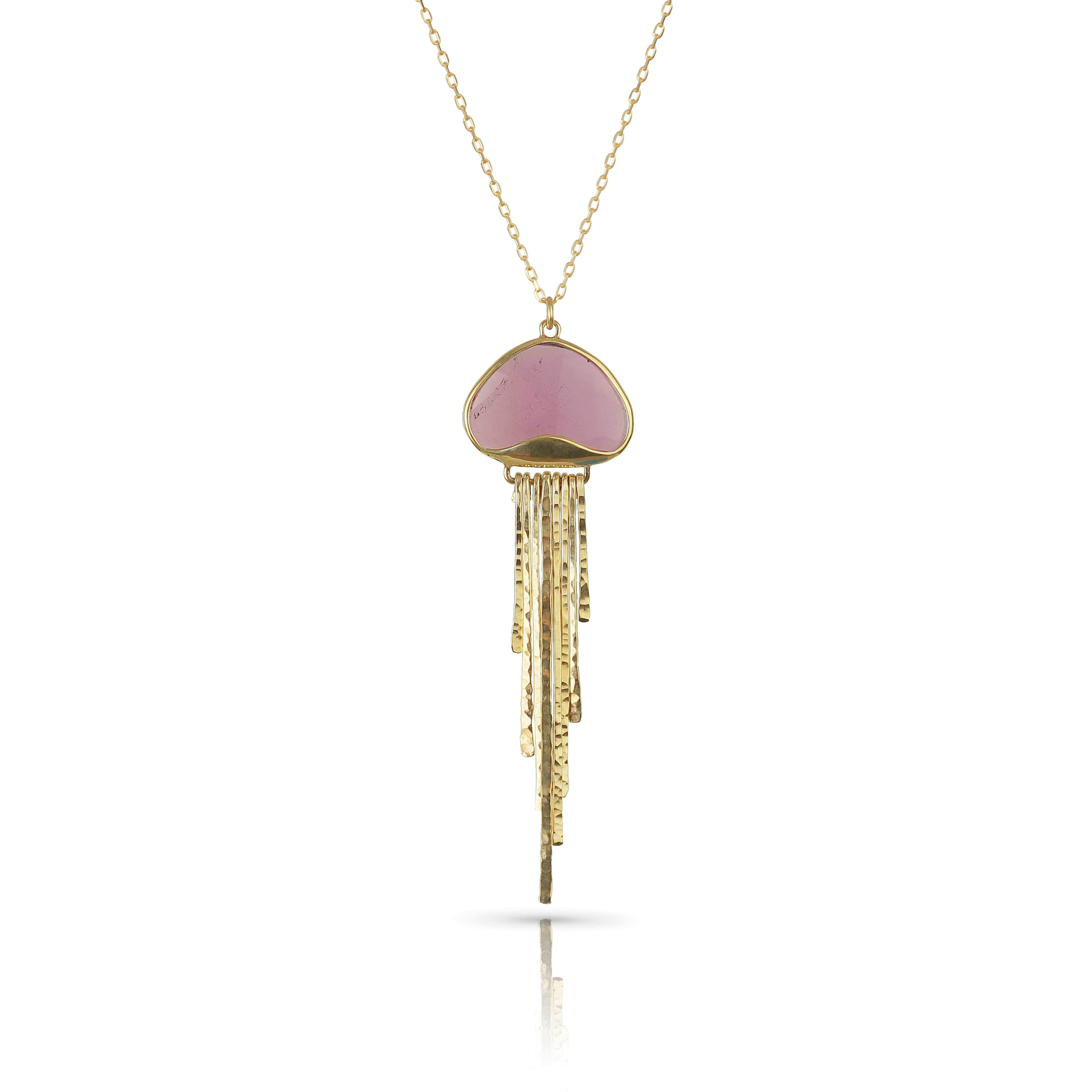 Jellyfish Necklace in Pink Tourmaline and 18k Gold – Rachel Atherley