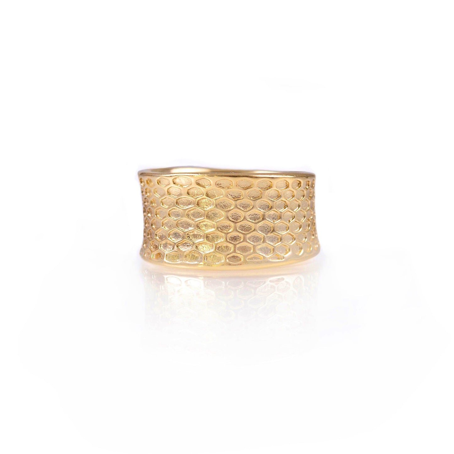 Exterior Snakeskin Cigar Band Band in 14k Gold