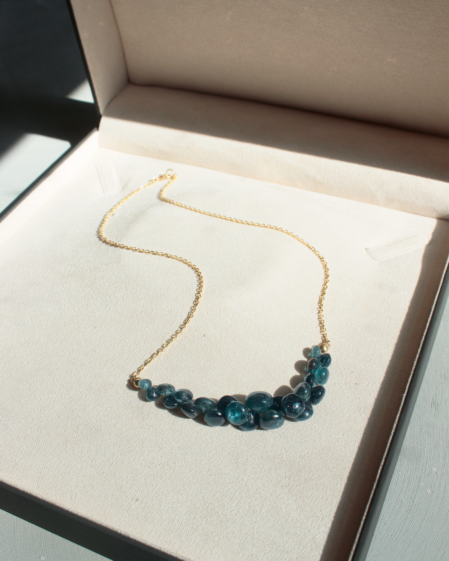 
                  
                    Caviar Scoop Necklace in Kyanite and 14k Gold
                  
                