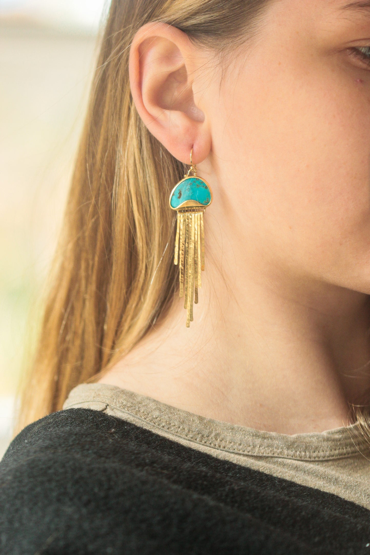 
                  
                    Jellyfish Earrings in Turquoise & 18k Gold
                  
                