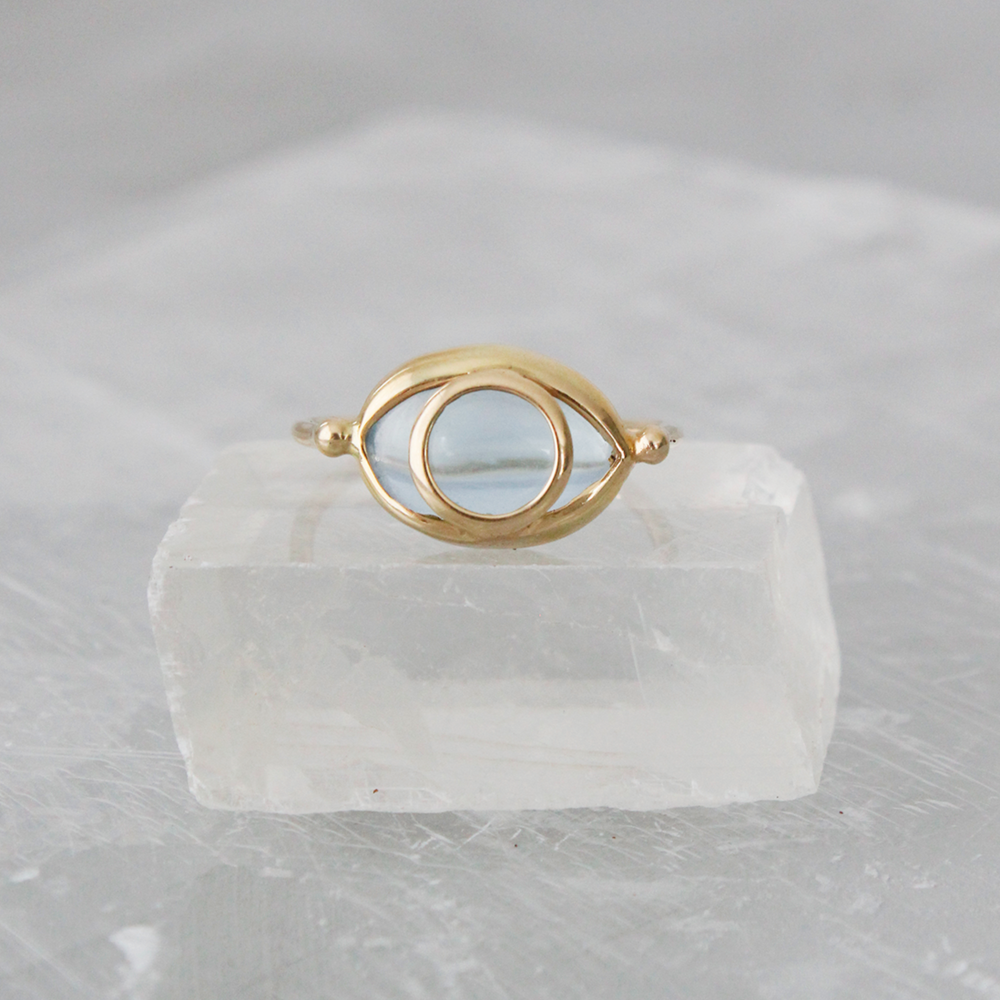 
                  
                    Third Eye Ring in Aquamarine and 18k Gold
                  
                