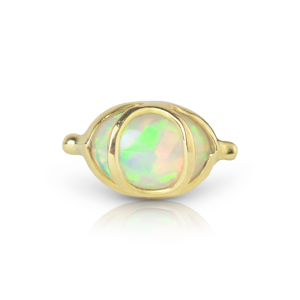 Third Eye Ring in Ethiopian Opal and 18k Gold