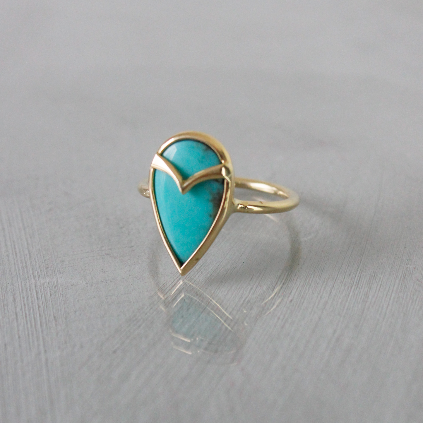 
                  
                    Owl Ring in Turquoise and 18k Gold
                  
                